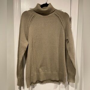 NWT North Style Size M Sage Green 100% Cotton Cowl Neck Long Sleeve Sweater